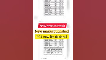 Final marks declared | #nvs #nvsresult #pgt #nvspgt #tgtmaths #tgtmarks