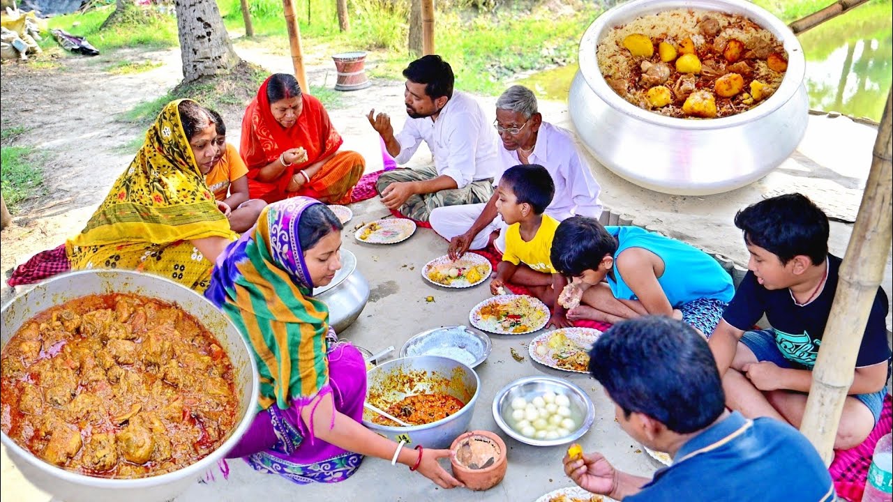 মটন বিরিয়ানি,চিকেন কষা রেসিপি by popi kitchen || mutton biriyani & chicken kosha recipe