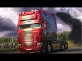 Best of Scania V8 Black smoke open pipes Sound 2023 4K UHD