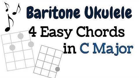 EASY C Major Progression for BARITONE UKULELE - C, G7, am, dm Chords