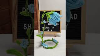 Lily of the valey flower lamp using pipecleaner #pipecleanercrafts #fuzzywirebouquet