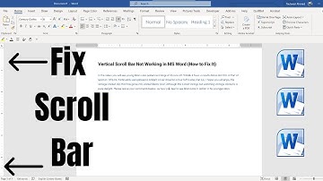 Word Scroll Bar Not Moving or Missing | Simple Solution