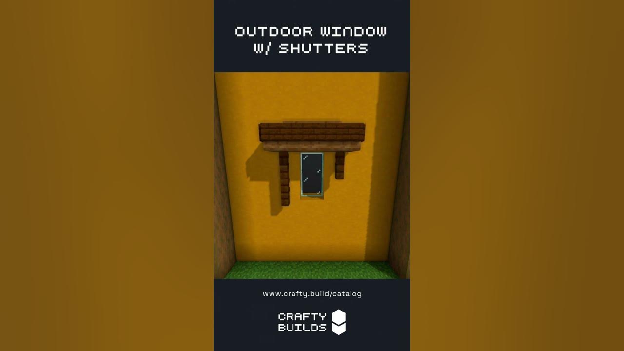 Minecraft Build Outdoor window with shutters YouTube