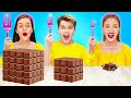 DESAFIO ALIMENTAR: PORÇÃO GRANDE X MÉDIA X PEQUENA || Doces Incríveis e Gigantes, por 123 GO! TRENDS