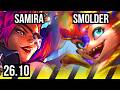 SAMIRA & Neeko vs SMOLDER & Poppy (ADC) | 67K damage, Good KDA: 26/3/11 | EUW Challenger | 26.10