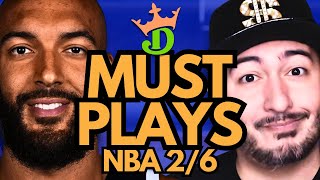 NBA DFS Friday 2/6 (DraftKings NBA MUST PLAYS) | NBA DFS Picks