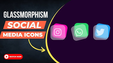 Create Glassmorphism Social Media Icons Using HTML & CSS Only | Pure CSS Gradient Icons | HTML CSS