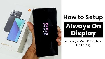 How to Setup Always On Display In Redmi Note 13 | Always On Display Settings