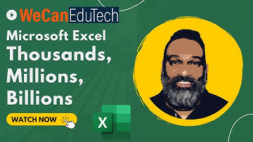How to show numbers in thousands, millions and billions in Microsoft Excel