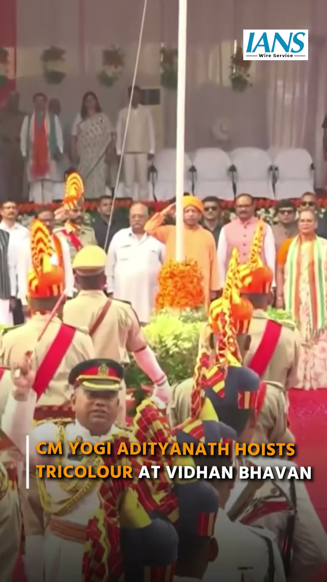 CM Yogi Adityanath Hoists Tricolour at Vidhan Bhavan