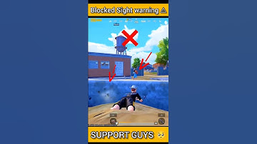 Blocked Sight warning ⚠️ (Enable ❌ Disable  ✅ (behind the cover headshot 😱 #bgmitipsandtricks #tips