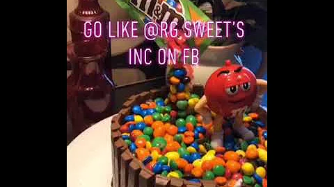 Chocolate M&M Gravity Cake