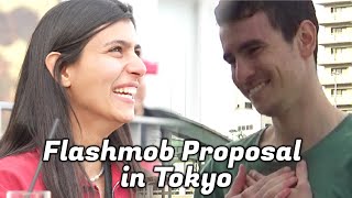 Flashmob proposal in Tokyo. couple from israel.Bruno Mars  Marry You
