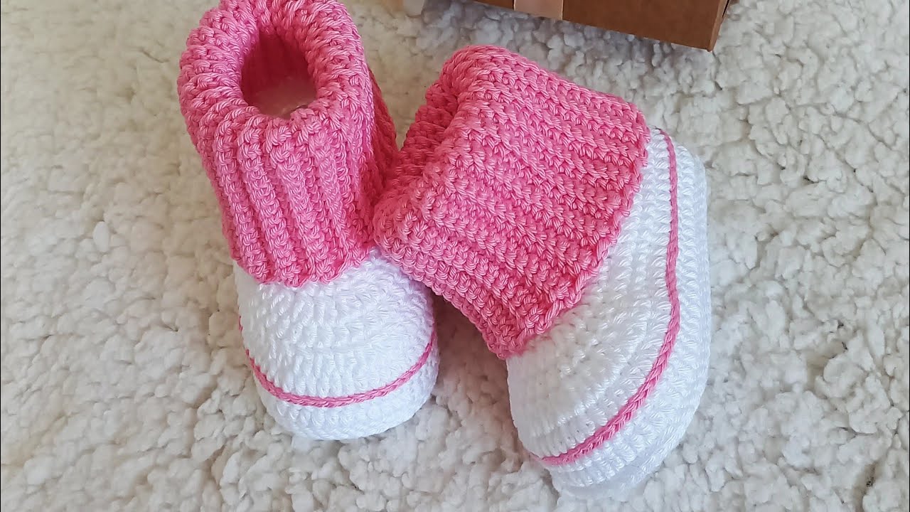 Botinha de crochê para bebê passo a passo