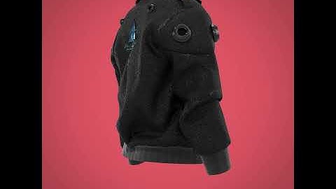 Leather Jacket / Jacket 360 Degree rotation view / animation / 360 animation / clo3d / Black