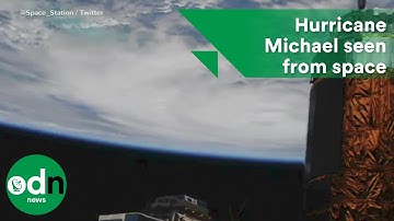 Amazing footage of Hurricane Michael captured from spac