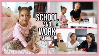 Our Daily Routine | Homeschool + Work at Home Mom