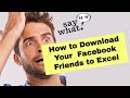 Download Facebook Friends List to Excel: Simple & Effective Guide