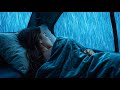 Quiet Rain on Windshield During Lonely Night for Peaceful Deep Sleep