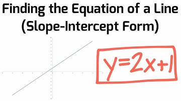 Finding the Equation of a Line in Slope-Intercept Form