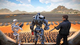 Terminator T-101, T-800 & T-831 vs 7,000,000 HUMAN ARMY - Ultimate Epic Battle Simulator 2 | UEBS 2