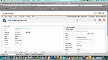 Modificar los datos del contacto en el joomla 1.7