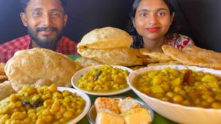 EATING SHOW,ASTAMI SPECIAL😍,LUCHI, GHUGNI, CHOLAR DAL, SANDESH ❤️