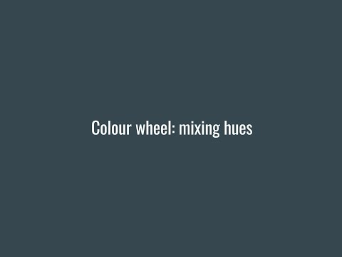 Colour wheel: mixing hues with watercolour