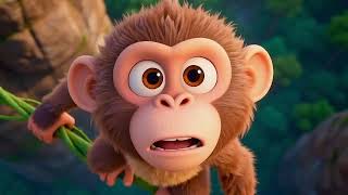 Cute Monkey Adventure 🐵🌿 | Kids Nursery Rhymes