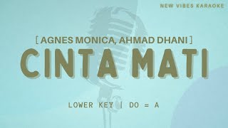 Agnes Monica, Ahmad Dhani - Cinta Mati [ KARAOKE  - LOWER KEY ]