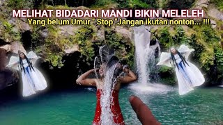 Bikin meleleh.!! terlihat bidadari sedang mandi di air terjun jawa tengah