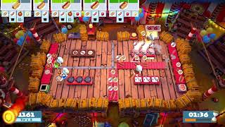Overcooked 2 Carnival of Chaos Level 2-4 4 Stars 4 Player Co-op