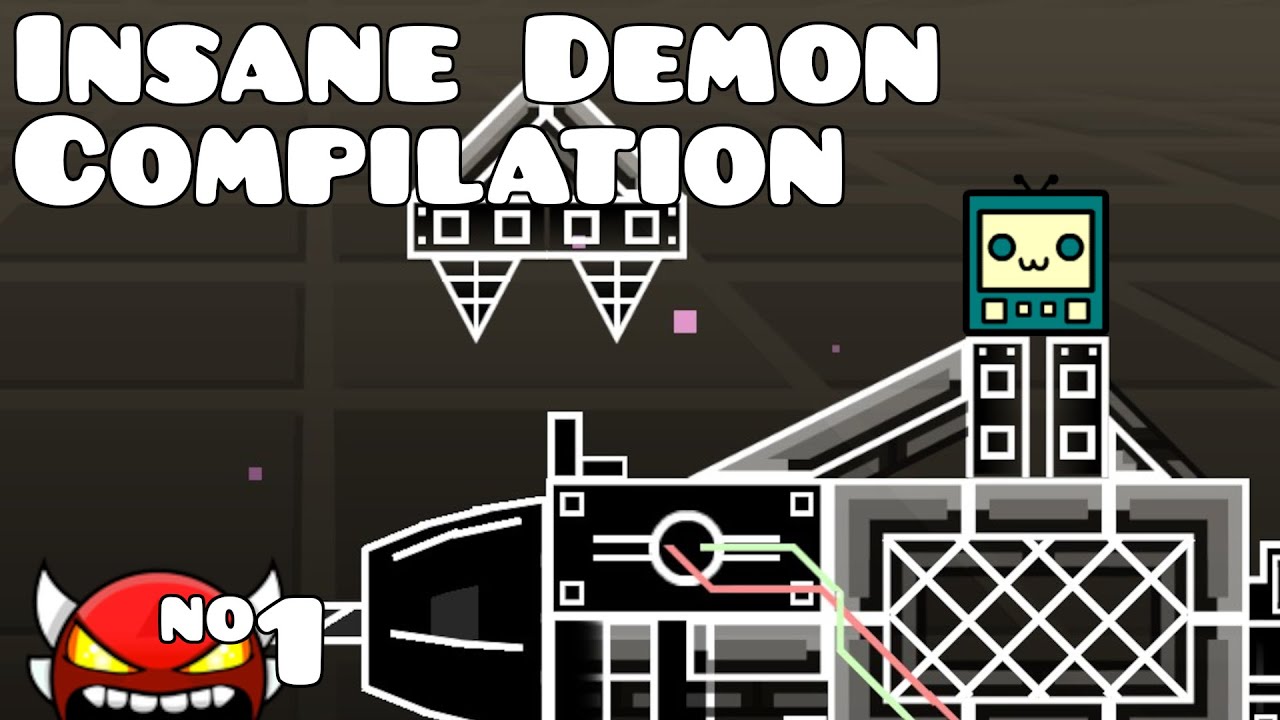 Insane Demon Compilation #1 | Geometry Dash - YouTube