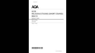 GCSE Religious Studies Islam Paper 3 2025 Mark Scheme