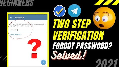 How to forget telegram two step verification password||Telegram two step password forget