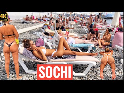 SOCHI BEACH LIFE, भारत | SOCHI बीच | समुद्र तट की सैर 4K