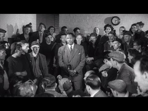Paul Robeson sings to Scottish miners (1949)