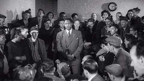 Paul Robeson sings to Scottish miners (1949)