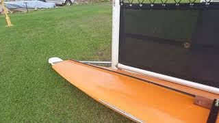 DIY righting aide for capsized 14 foot Caper Cat Catamaran