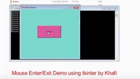 Mouse Enter/Exit button Demo in tkinter