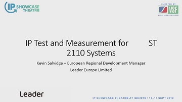 IP Test and Measurement for ST 2110 Systems