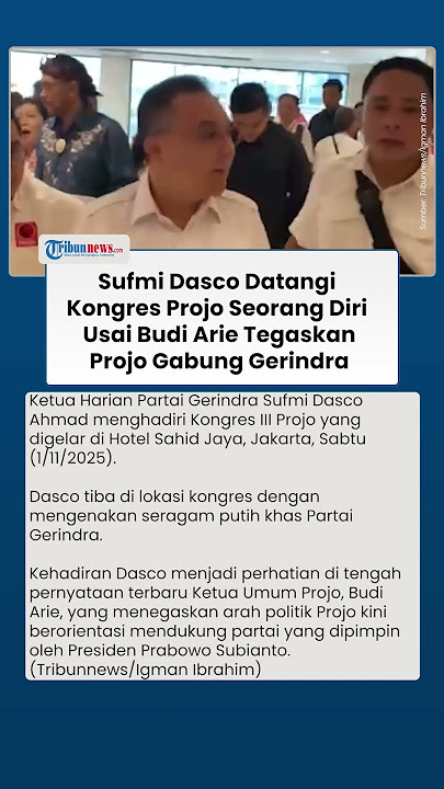 Download lagu Sufmi Dasco Hadiri Kongres Projo, Tindak Lanjut Pernyataan Budi Arie Soal Gabung Gerindra