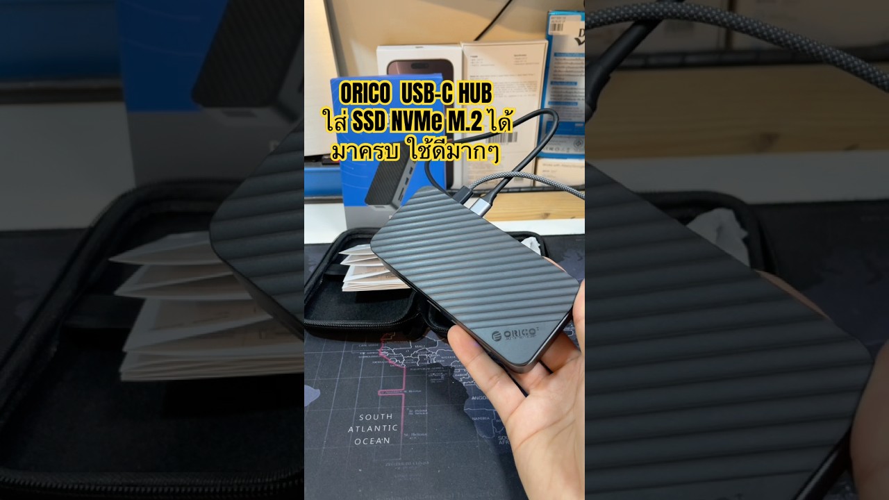 ลองใช้ USB-C HUB 9in1 ORICO ใส่ SSD M.2 NVMe มีพัดลมระบายความร้อน Docking Station #ORICO #docking