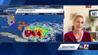 Tracking Hurricane Isaias as the National Hurricane Center releases its 11 p.m. update