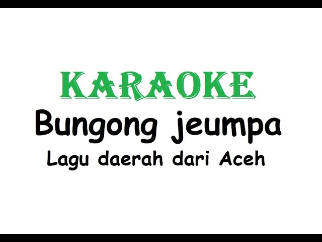 KARAOKE BUNGONG JEUMPA  Lagu Daerah Aceh class=