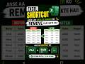 📊 **Excel Shortcut Trick | Data se Border Remove ka Fastest Tarika 🚀