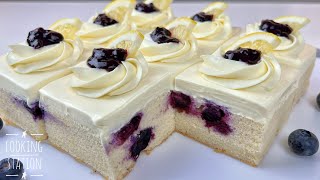 Lemon Blueberry Cake With Cream Cheese Frosting Recipe