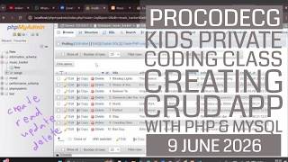 ProCodeCG Kids Private Coding Class - Aidia - 9 June 2026