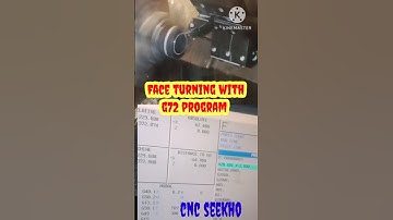 Face turning with G72 program #cnc #shorts