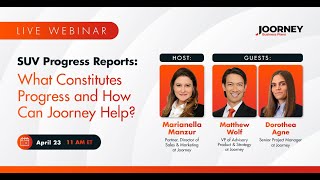 Webinar: SUV Progress Reports: What Constitutes Progress and How Can Joorney Help?
